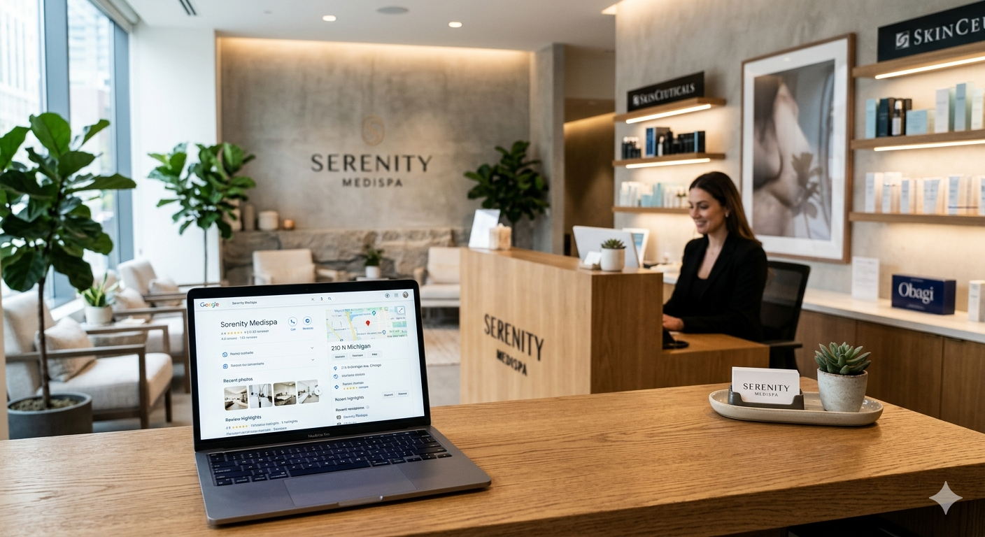 Med spa growth roadmap checklist displayed on tablet