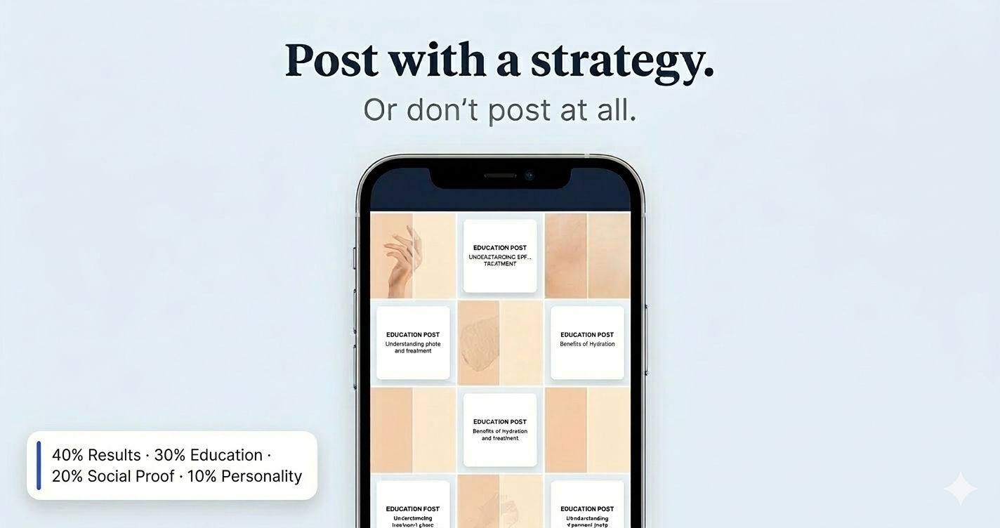 Stop Posting Before-and-Afters Without a Strategy. The Instagram Playbook for Med Spas That Actually Converts.