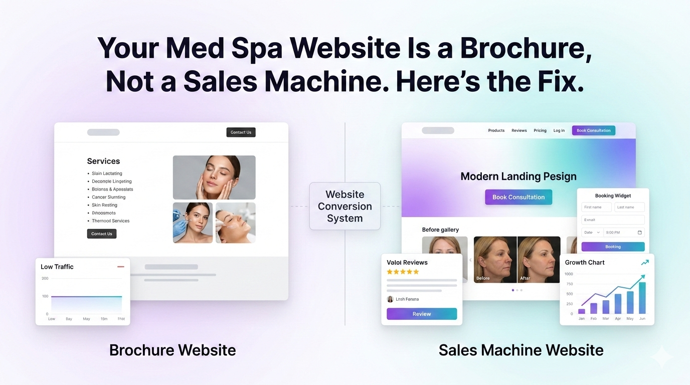 Your Med Spa Website Is a Brochure, Not a Sales Machine. Here's the Fix.